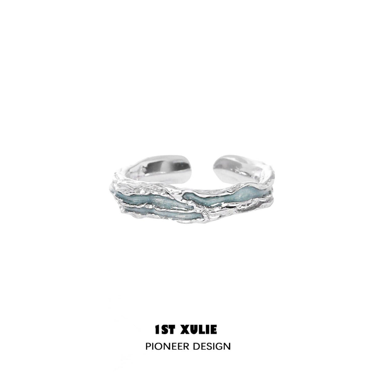 THE SEA Sterling Silver Adjustable Opening Couple's Ring™ - 1ST XULIE