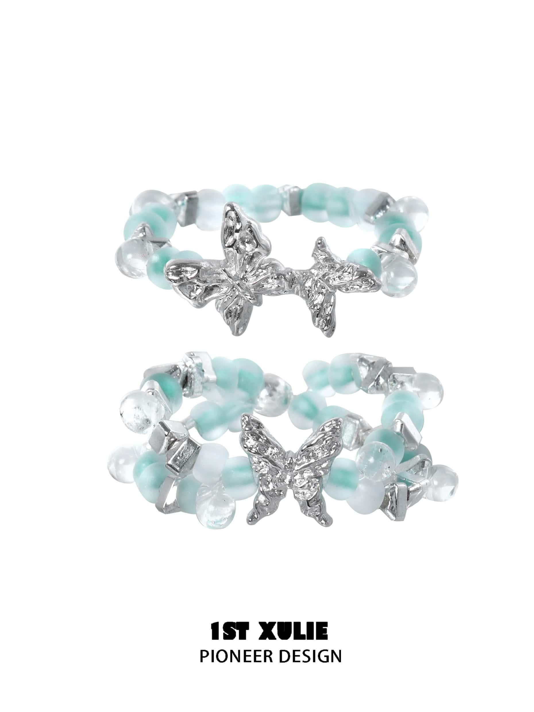 Whiterfly S925 Sterling Silver Beaded Butterfly Rings™ - 1ST XULIE