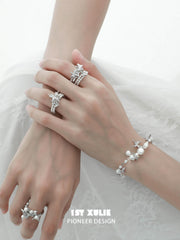 Whiterfly S925 Sterling Silver Butterfly Pearl Rings™ - 1ST XULIE